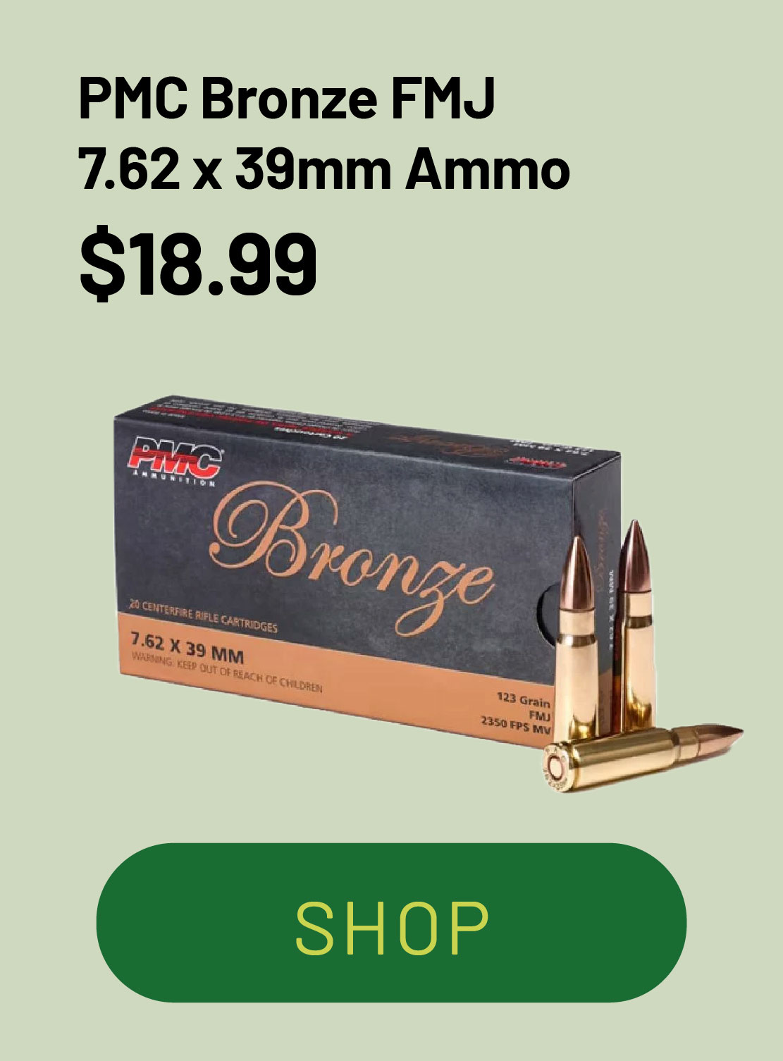 Shop this PMC Bronze FMJ 7.62 ammo.